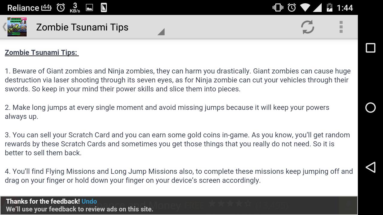 New Zombie Tsunami Guide
