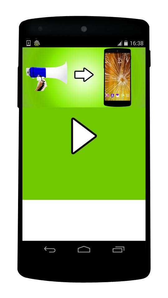 break screen with voice prank