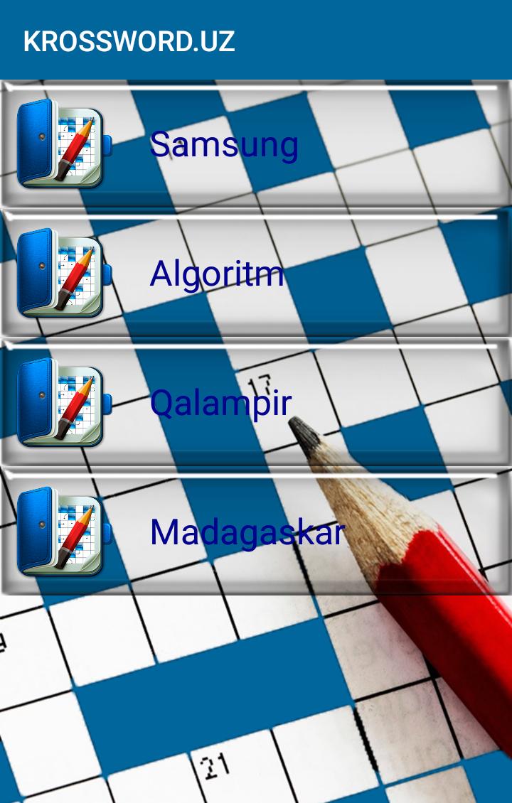 O'zbek skanvord va krossvordi